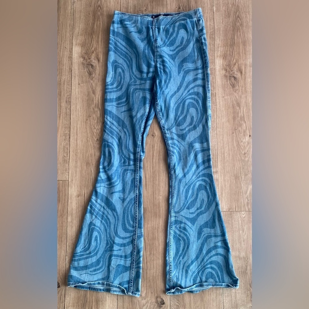 Hollister Swirl Print Flare Jeans